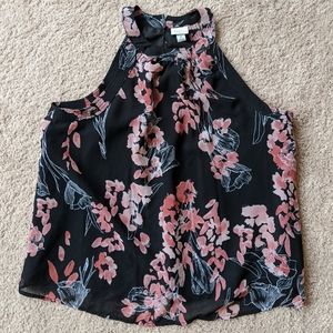 Floral halter neck top